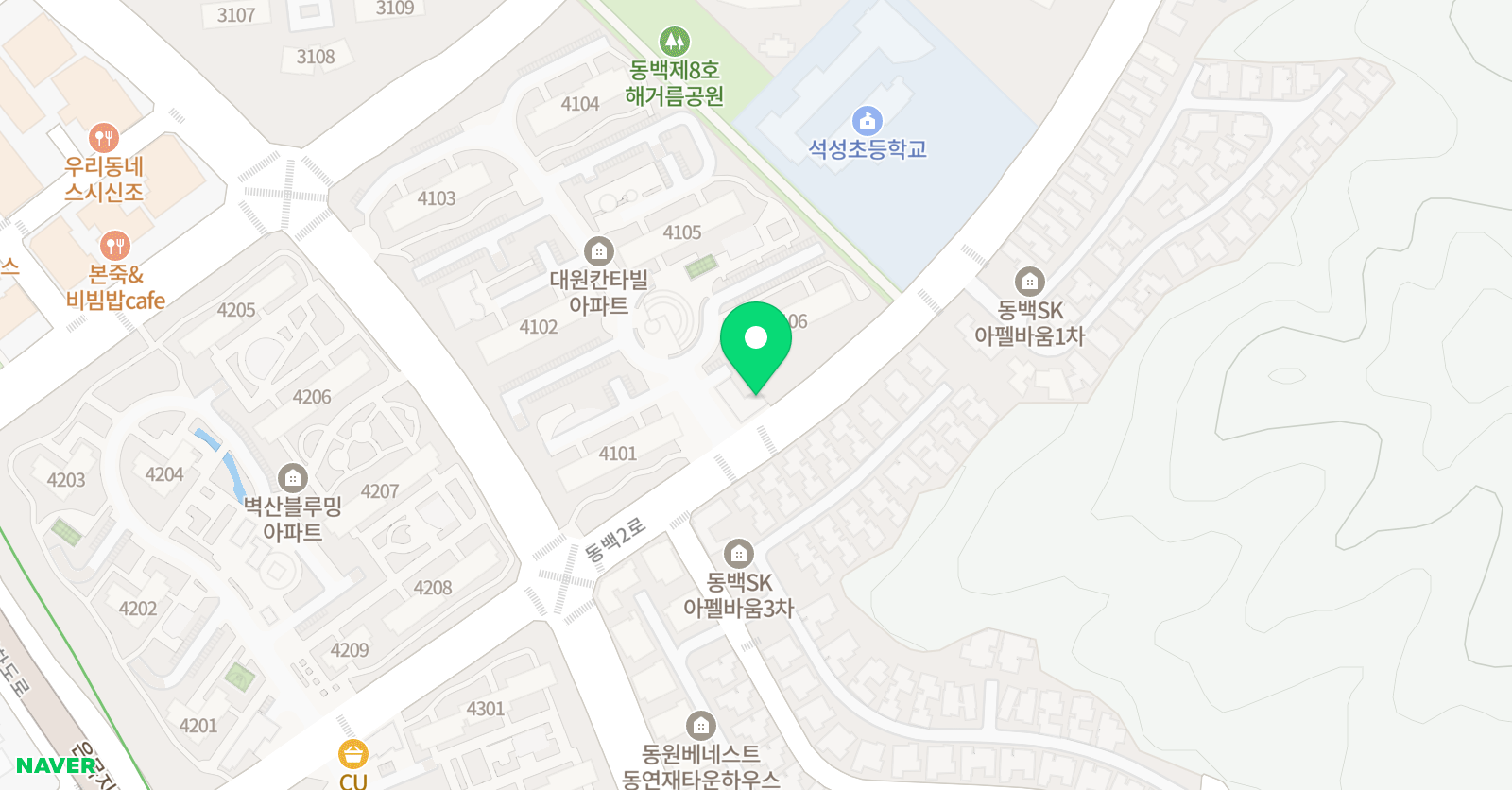 쑥쑥리더스 영어도서관 용인동백 위치