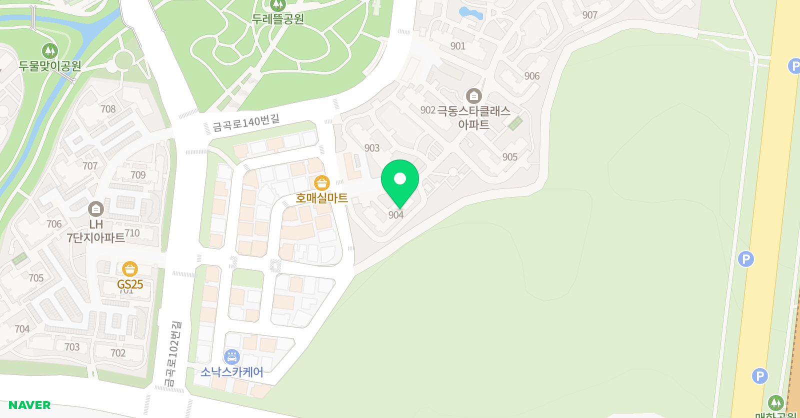 빨간펜 수학의달인 수원호매실9단지점 위치
