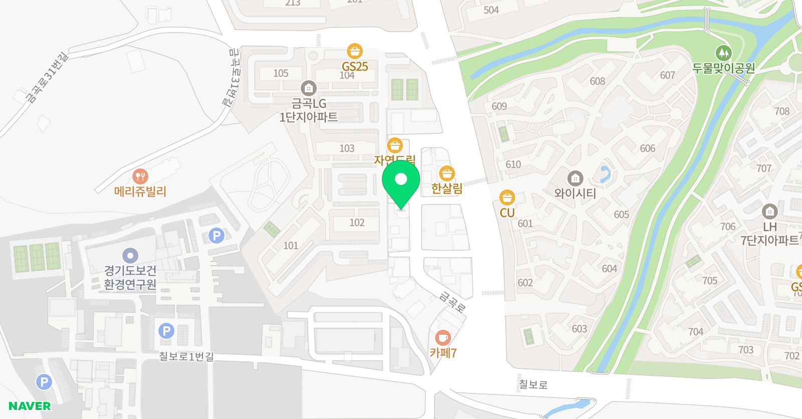 엘키즈 수학국어 학원 위치