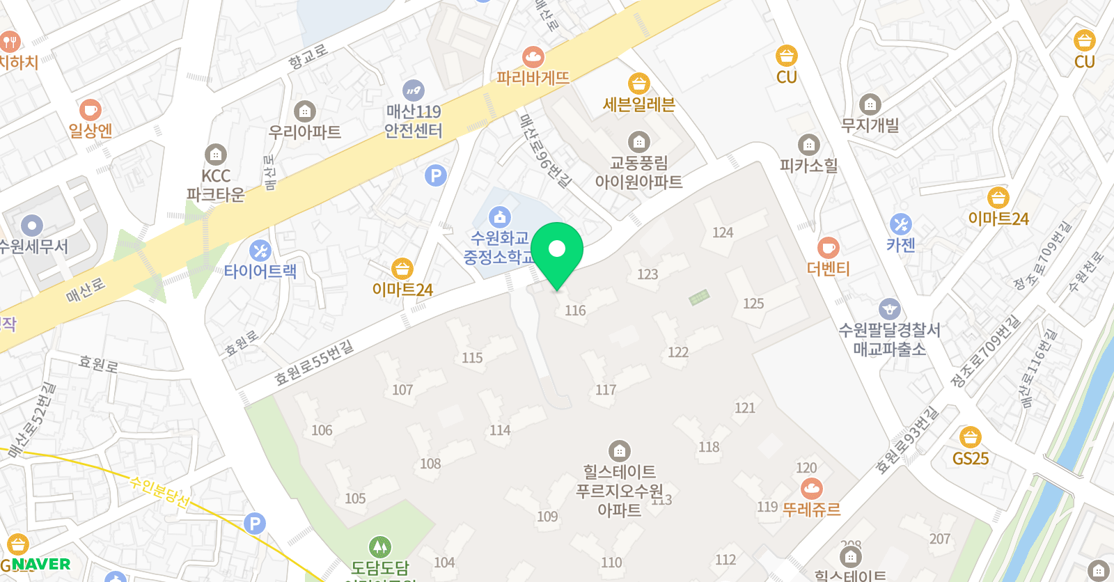 YBM램클래스 수원매교제2캠퍼스 위치