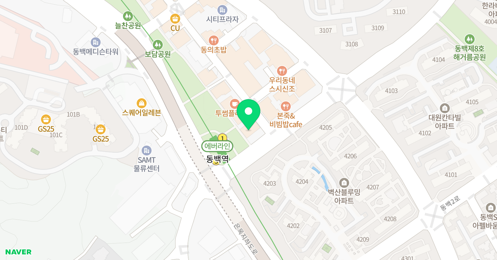 동화세상에듀코 학원 동백점 위치