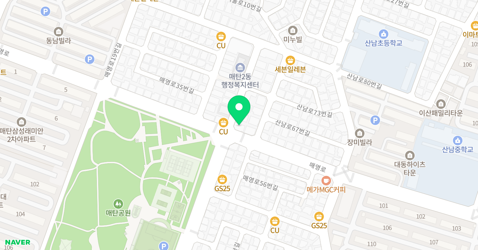 미스터복싱 짐 매탄2호점 위치