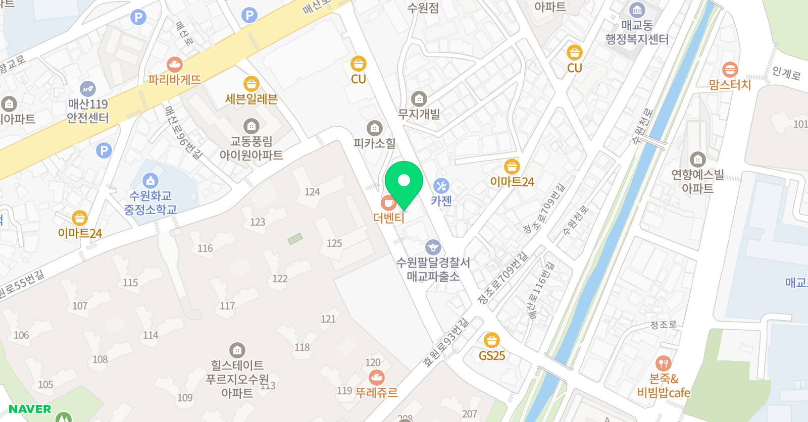 매교숲 음악학원 위치