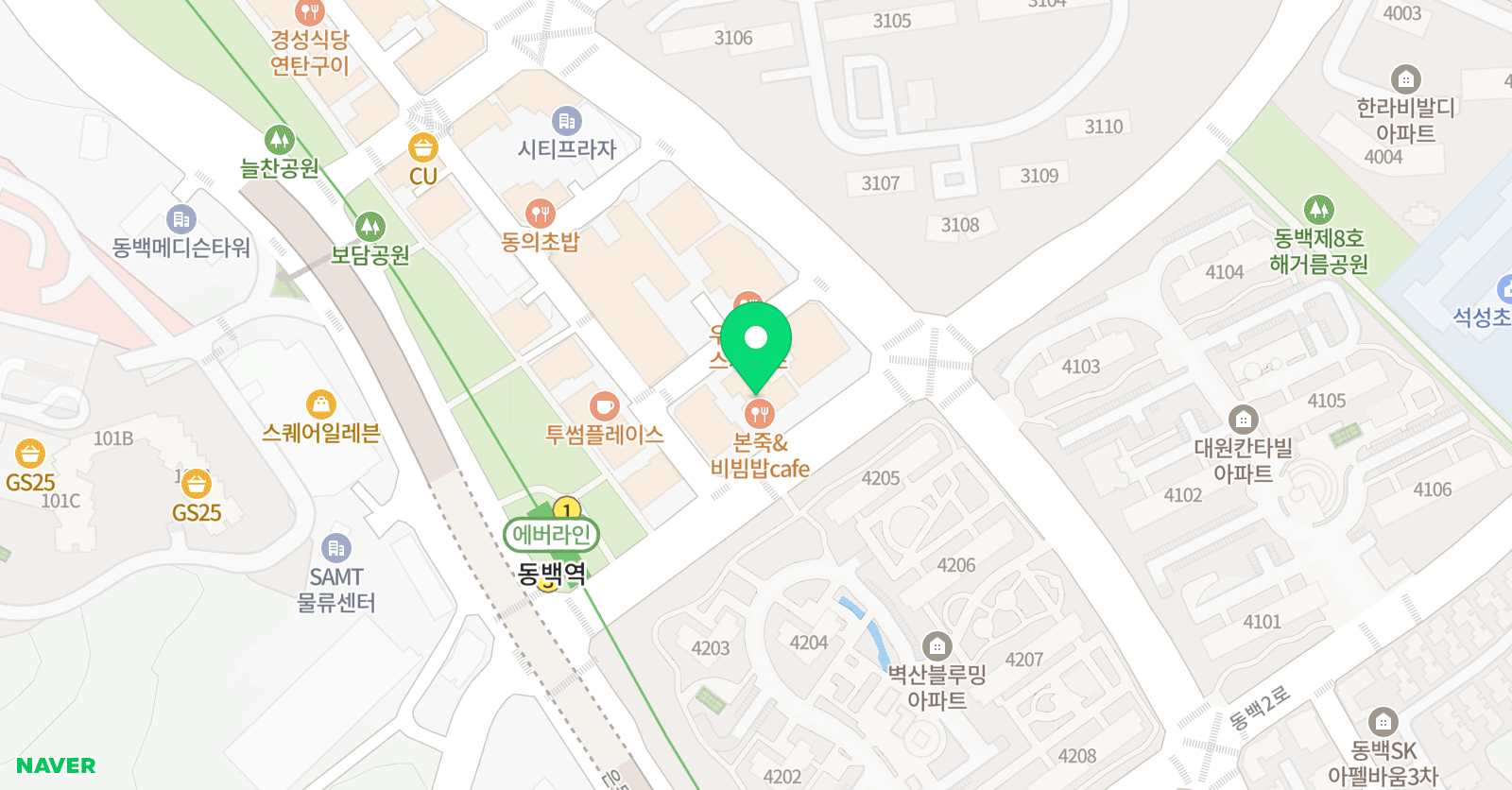 눈높이러닝센터 동백중동 학원 위치