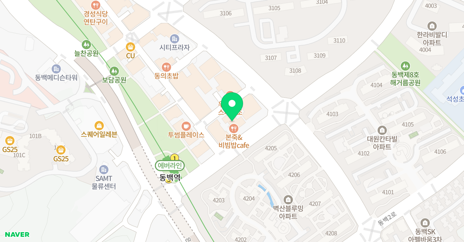 러너스브레인 학원 용인동백점 위치