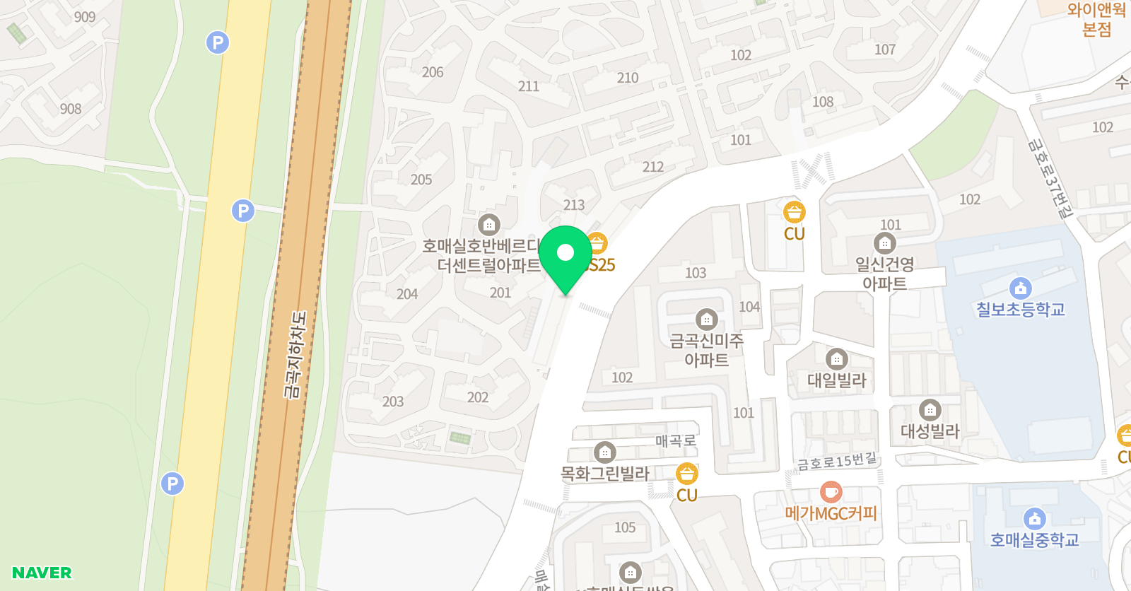 스마트해법영어 호매실호반점 위치