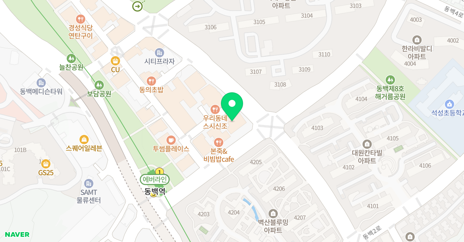 동백경희대태권도 위치
