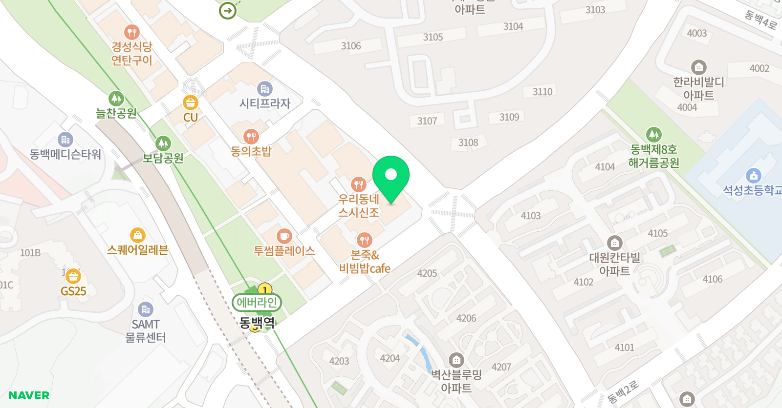 아발론랭콘 동백캠퍼스 위치