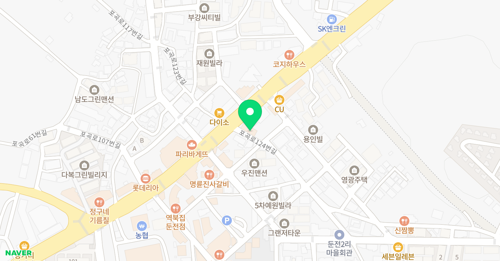수비니겨 학원 위치