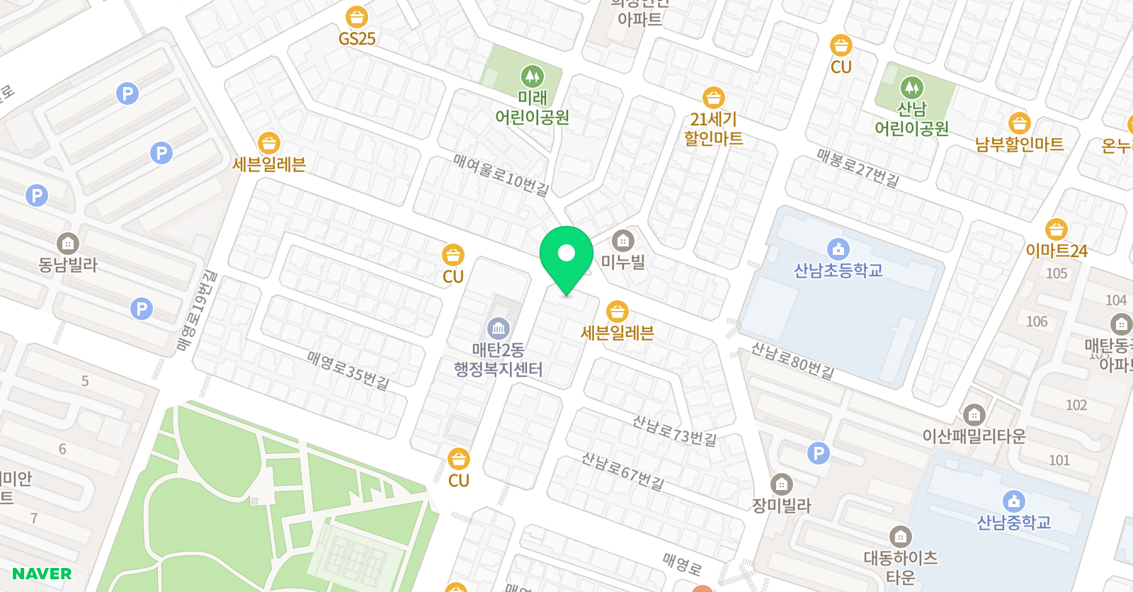 매쓰캔 영어수학학원 위치