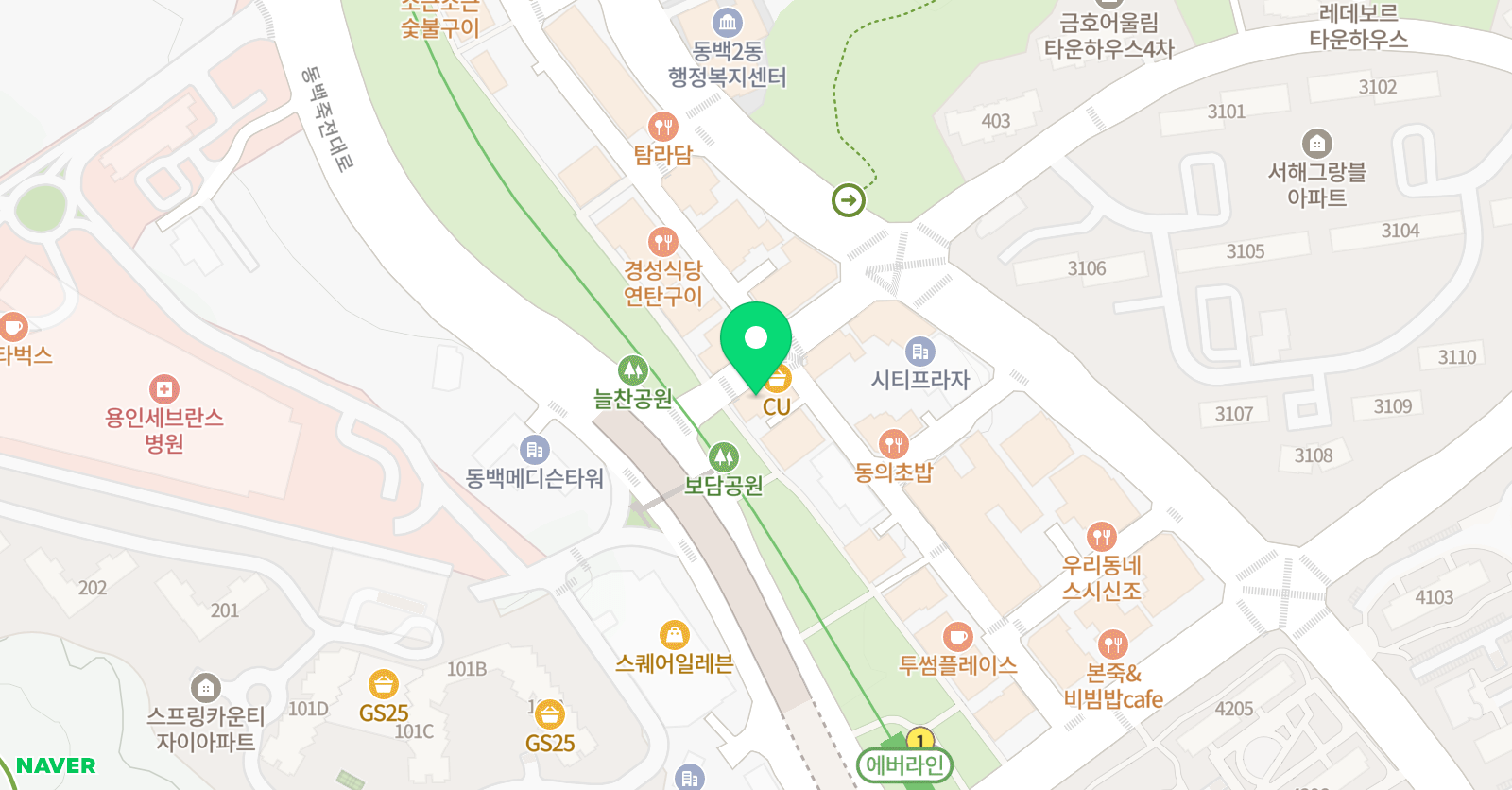 튼튼 영어 용인동백점 위치