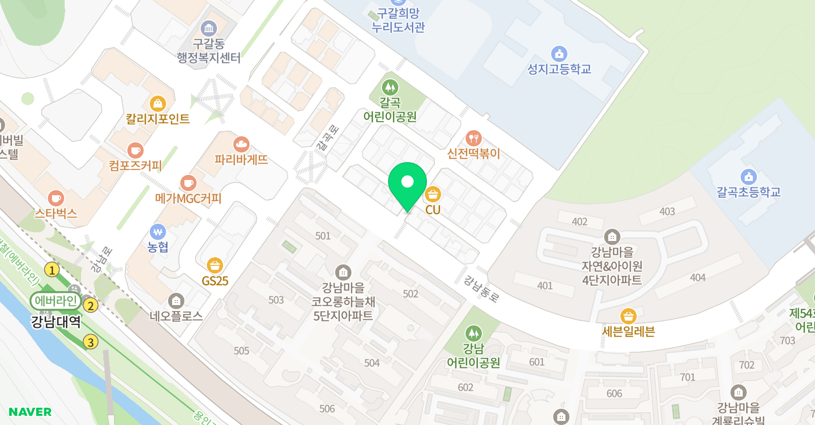 스마트해법 수학 용인강남마을점 위치