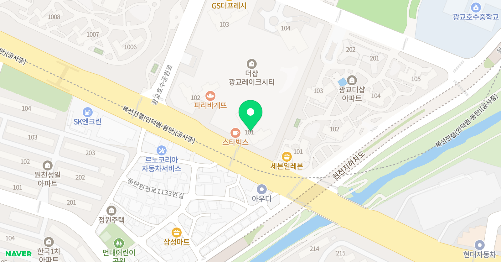 린쌤 파머스어학원 광교매원캠퍼스 위치