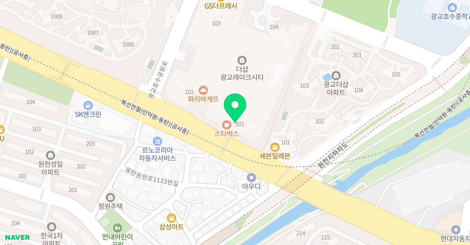 엘리프 어학원 광교캠퍼스 위치