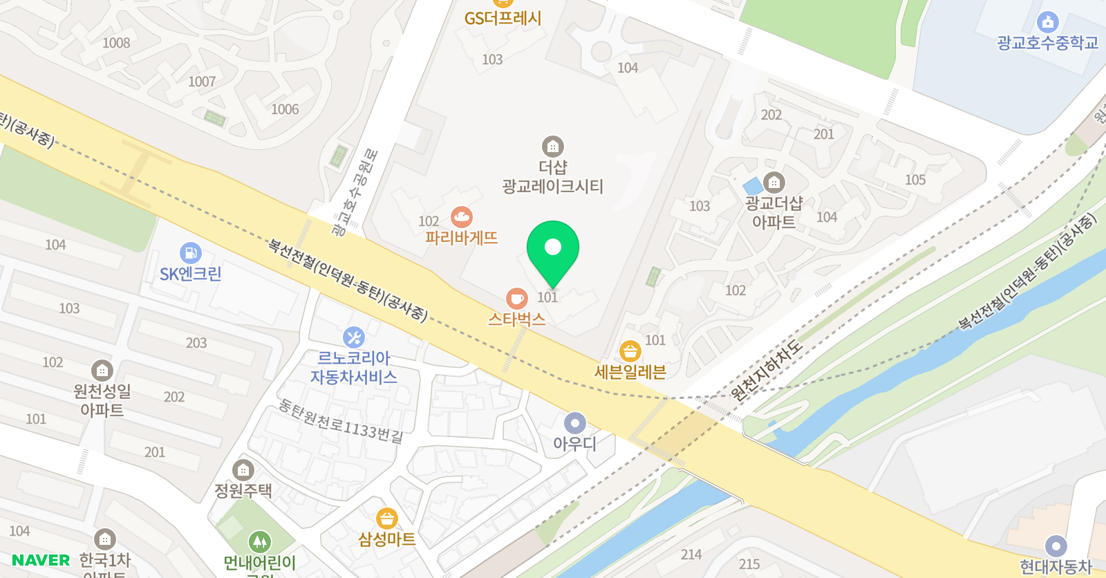 더샵 오리 수학교습소 위치