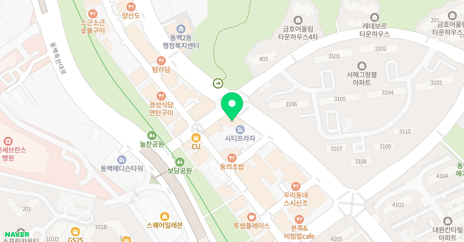 동백 와이즈만 영재학원 위치