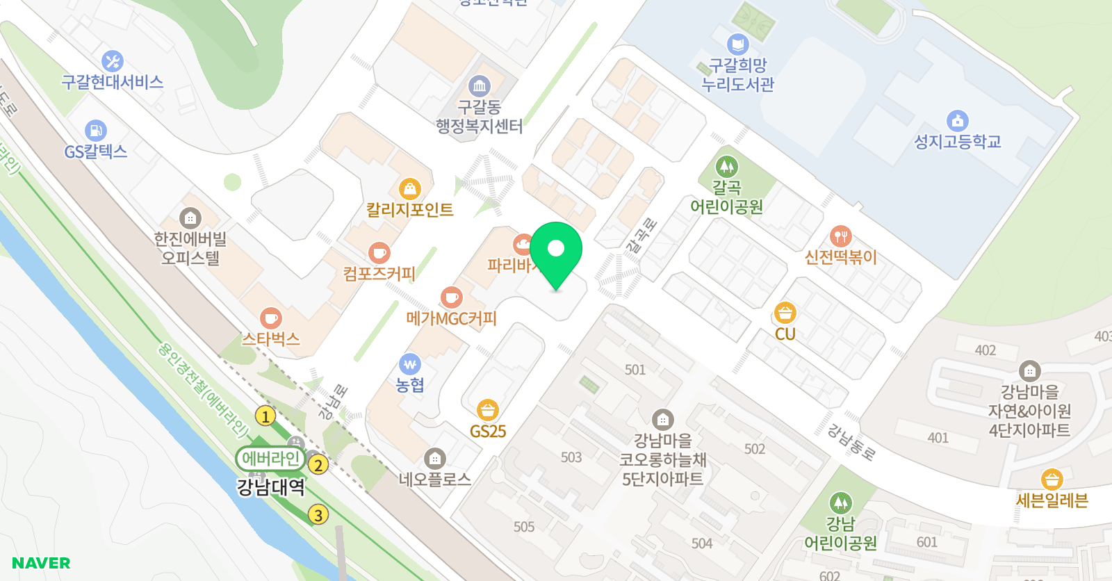 강남플러스 학원 위치