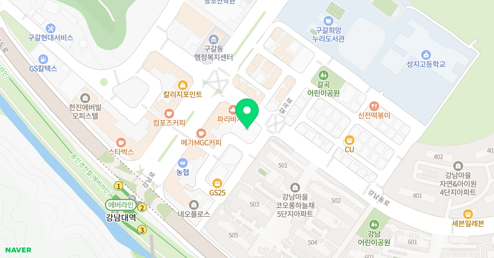 용인대석사 M&H 태권도 위치