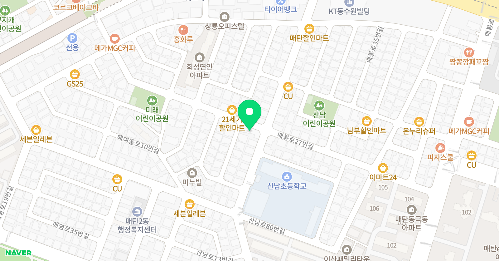 푸르넷 산남 수학교습소 위치