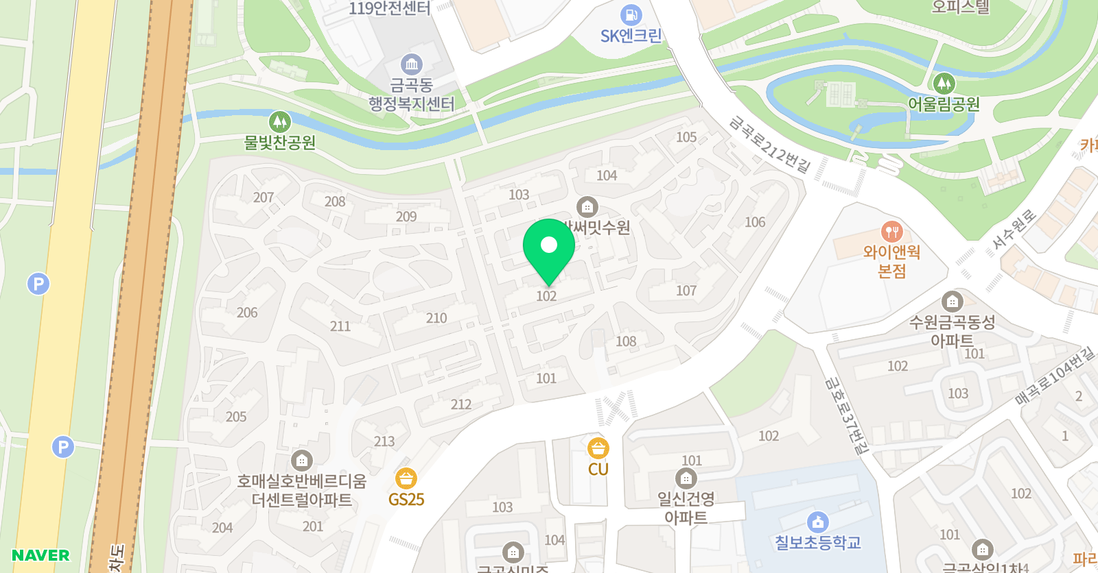 푸르넷 공부방 호반 공부방 위치