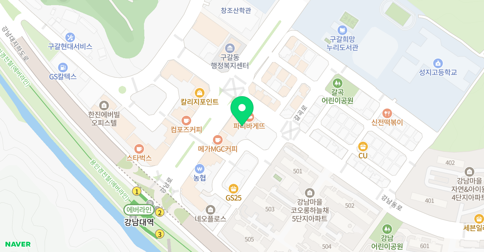 K&D 스포츠 구갈점 위치