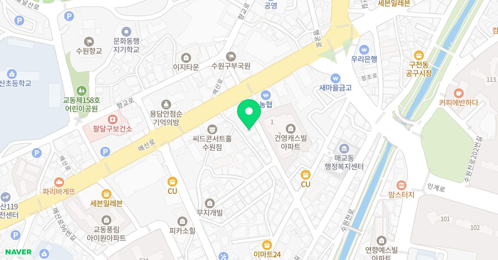 수원댄스 그라운디 위치