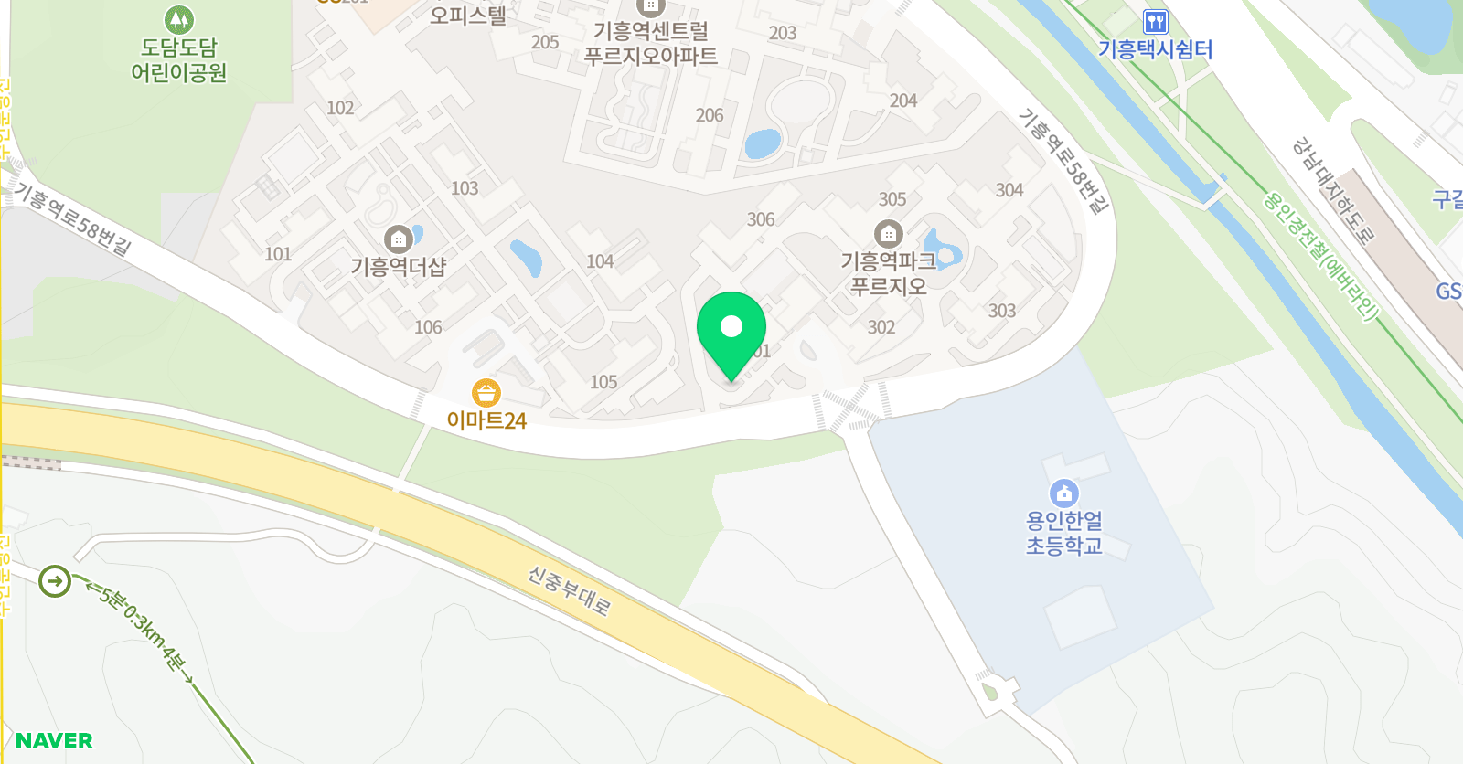 뮤엠 영어 기흥역푸르지오NEST 위치