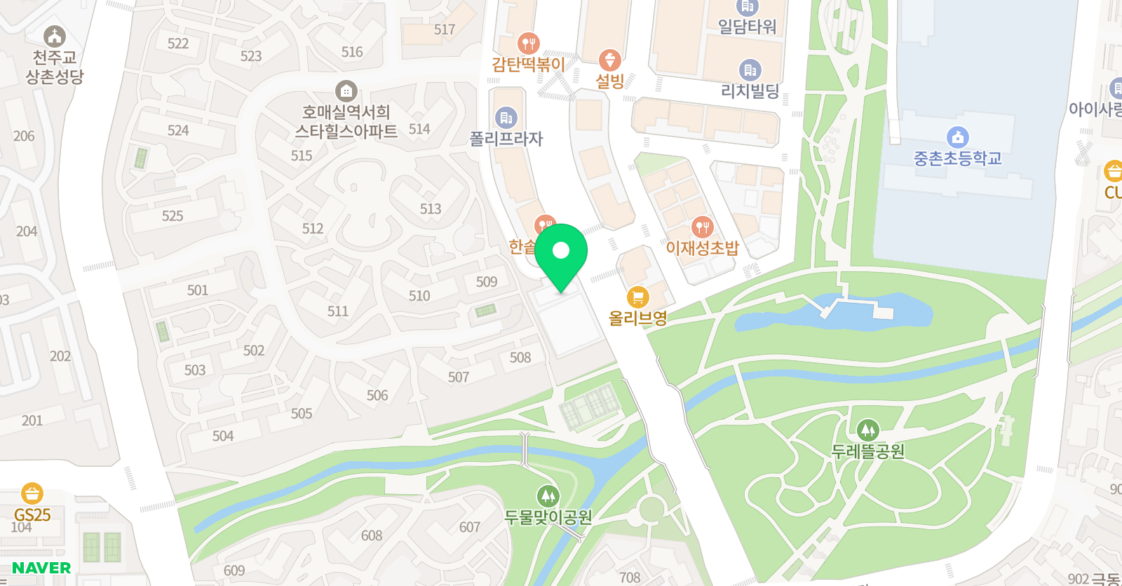 용인대SKY 태권도 위치
