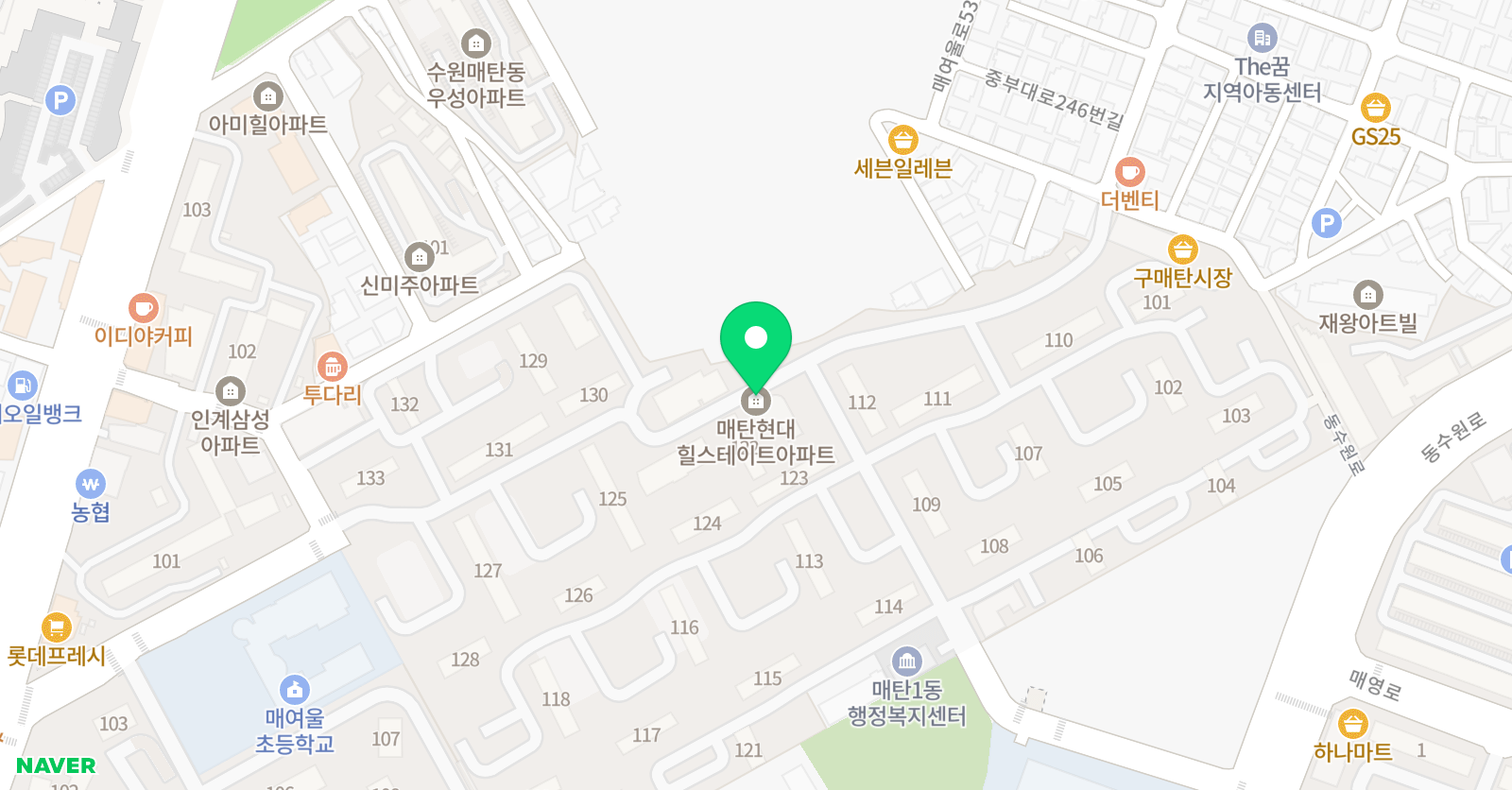 리드앤톡 영어학원 수원매탄1센터 위치