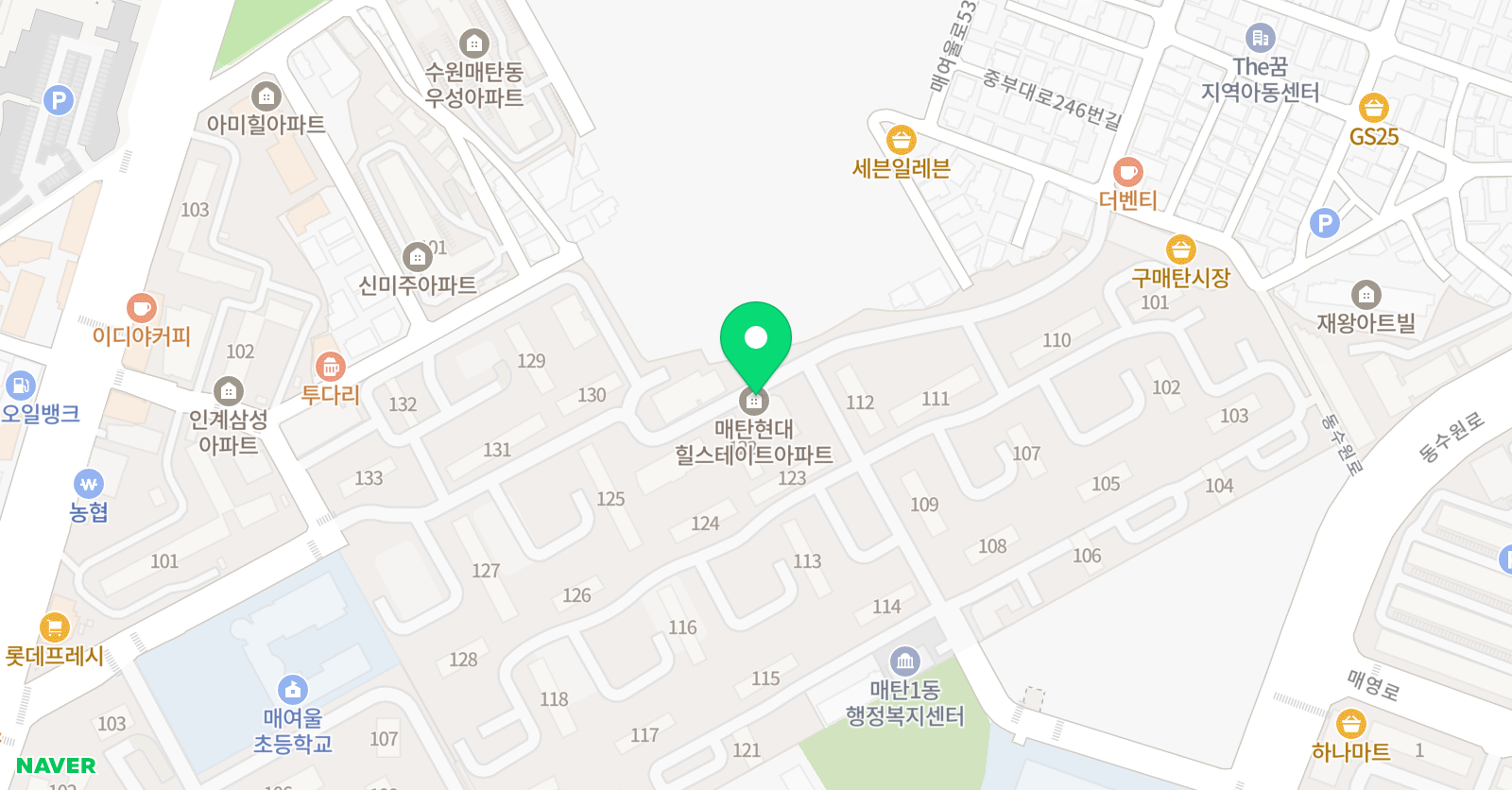 용인대백호 태권도 위치