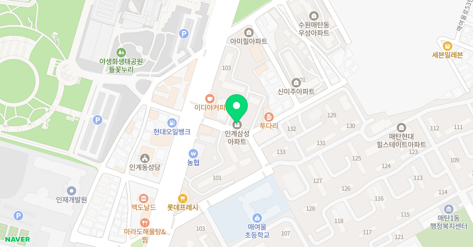 뉴욕실용음악학원 인계점2관 위치
