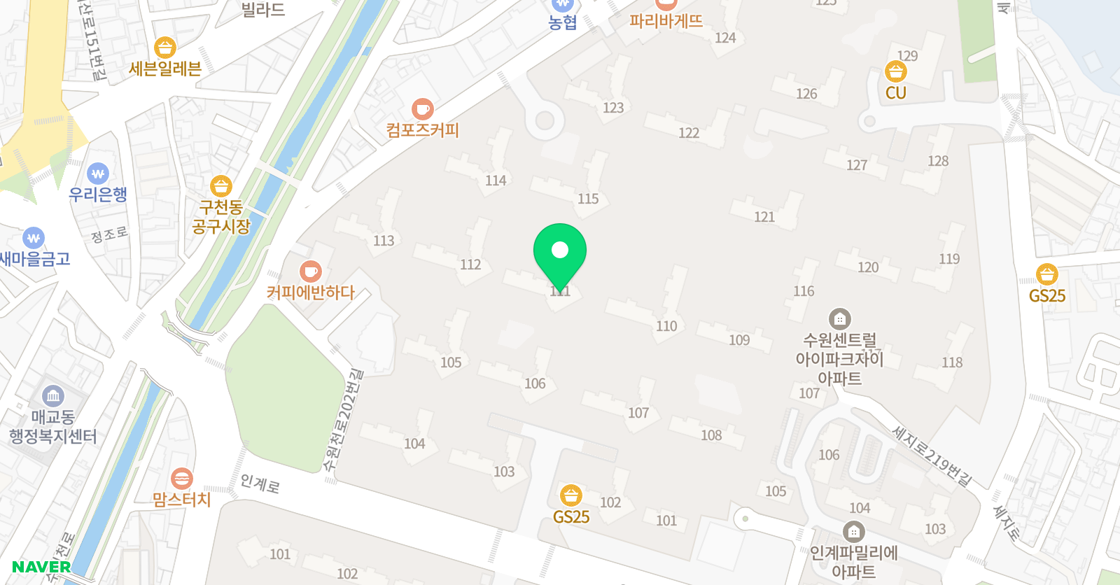 스마트해법 수학 수원센트럴아이파크자이점 위치