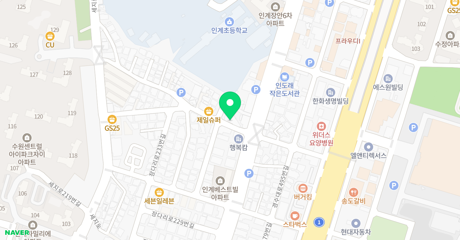 뮤엠 영어해법수학 인계학원 위치