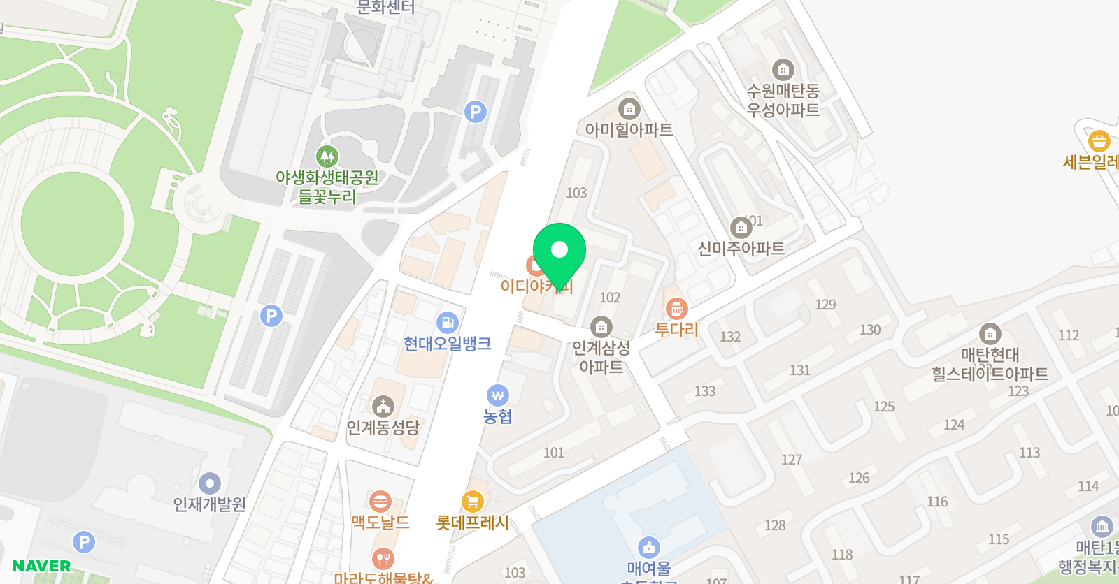 엘리프 영어학원 동수원캠퍼스 위치