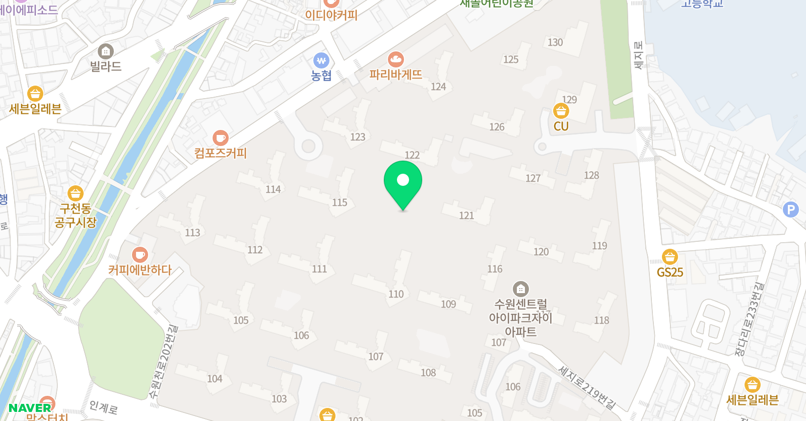 ERC 영어독서클럽 수원센트럴아이파크자이점 위치