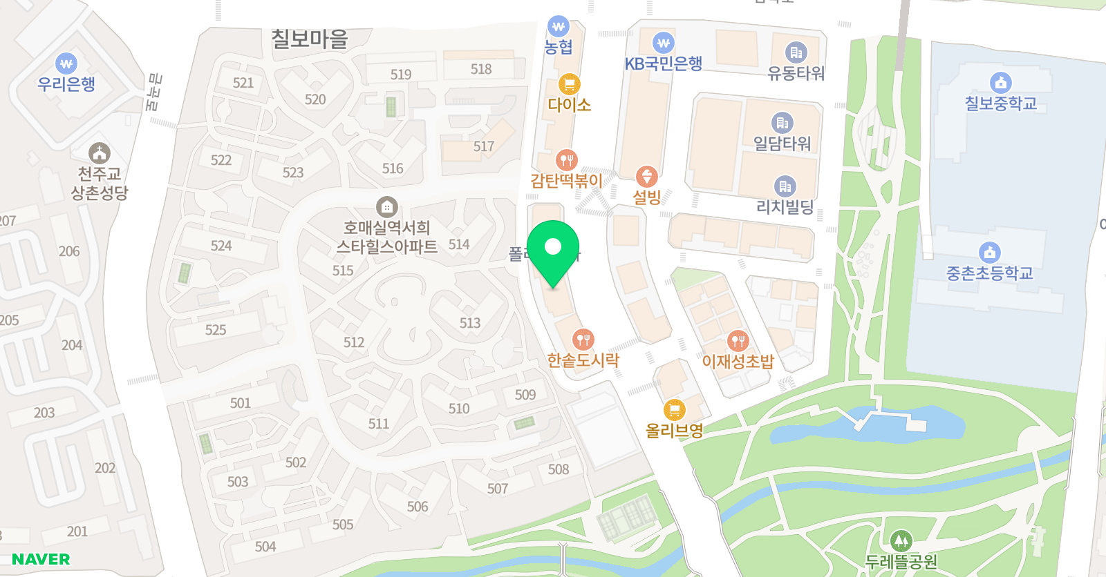 오름 수학학원 위치