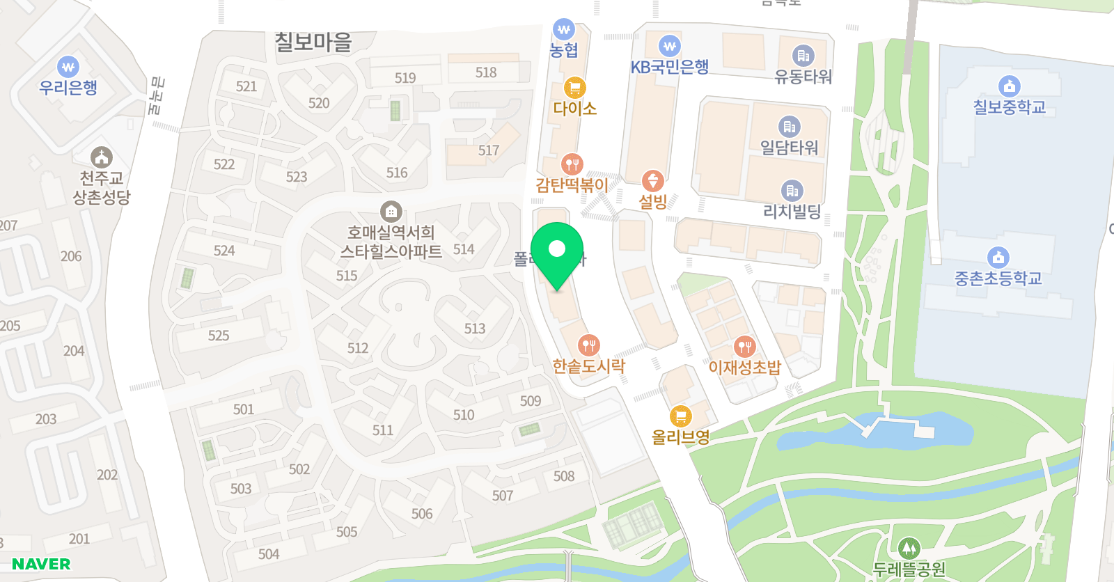 바른길 학원 위치