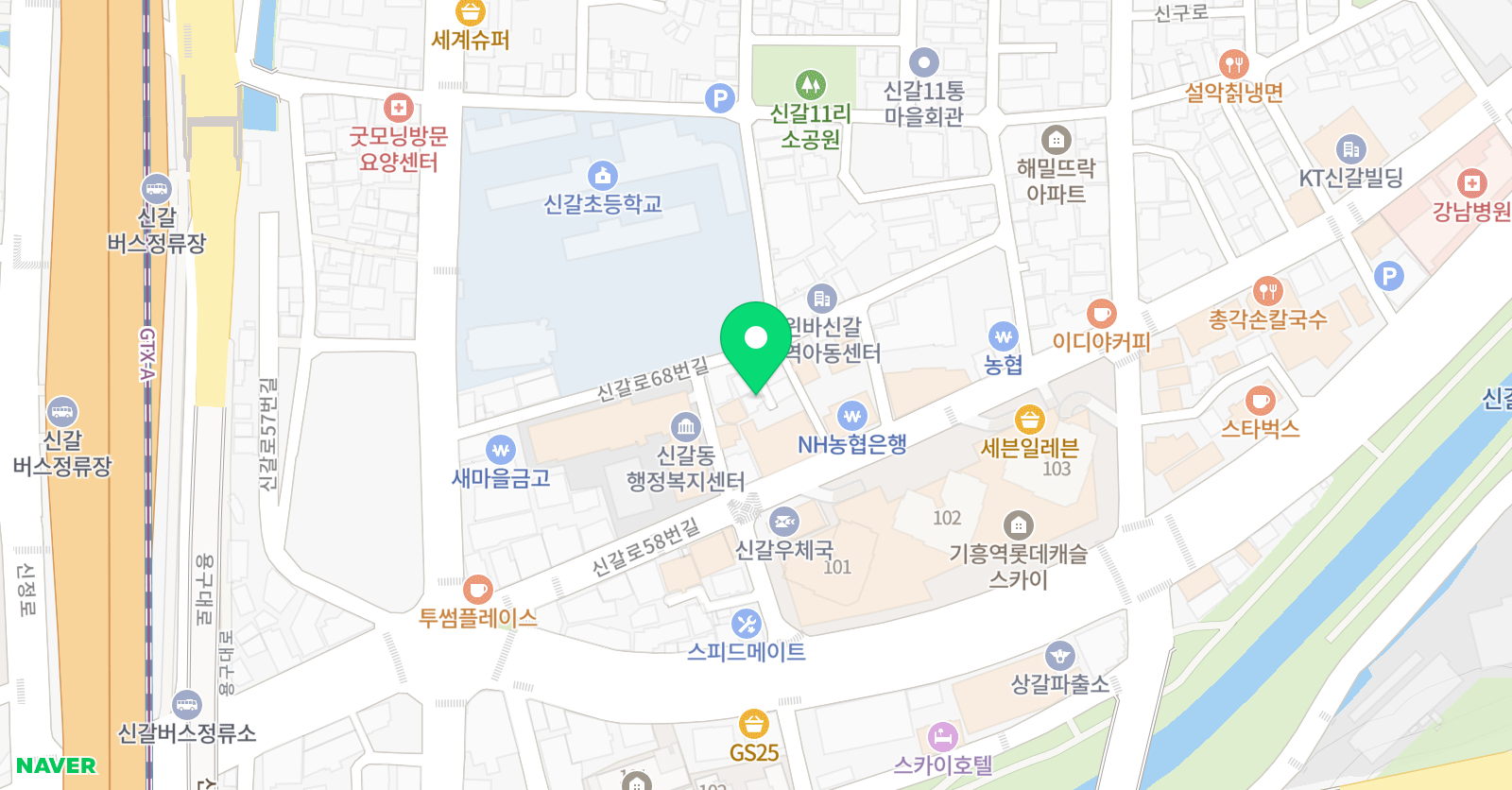 푸르넷 공부방 신갈푸르넷공부방 위치