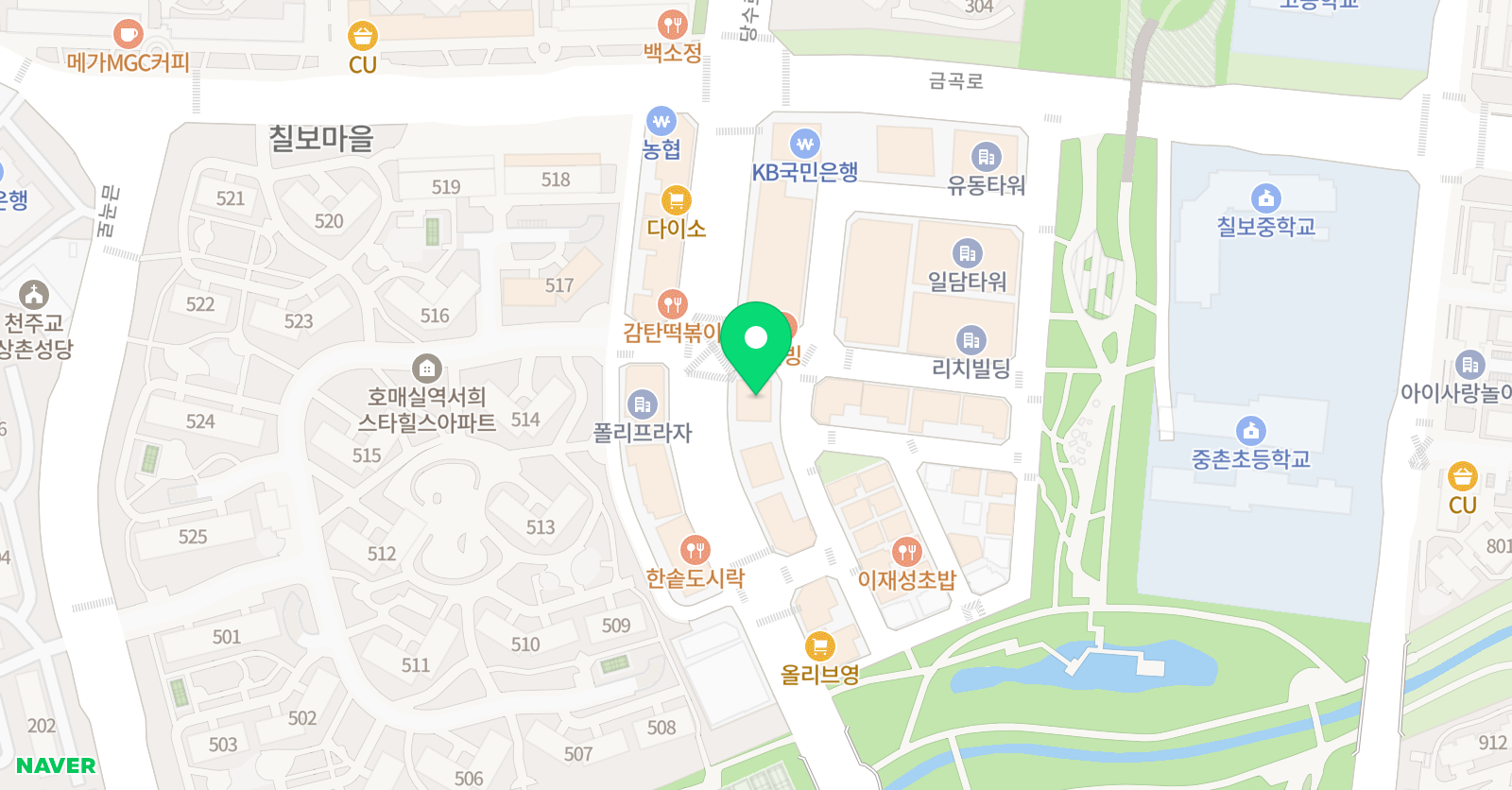 오상철 수학학원 위치