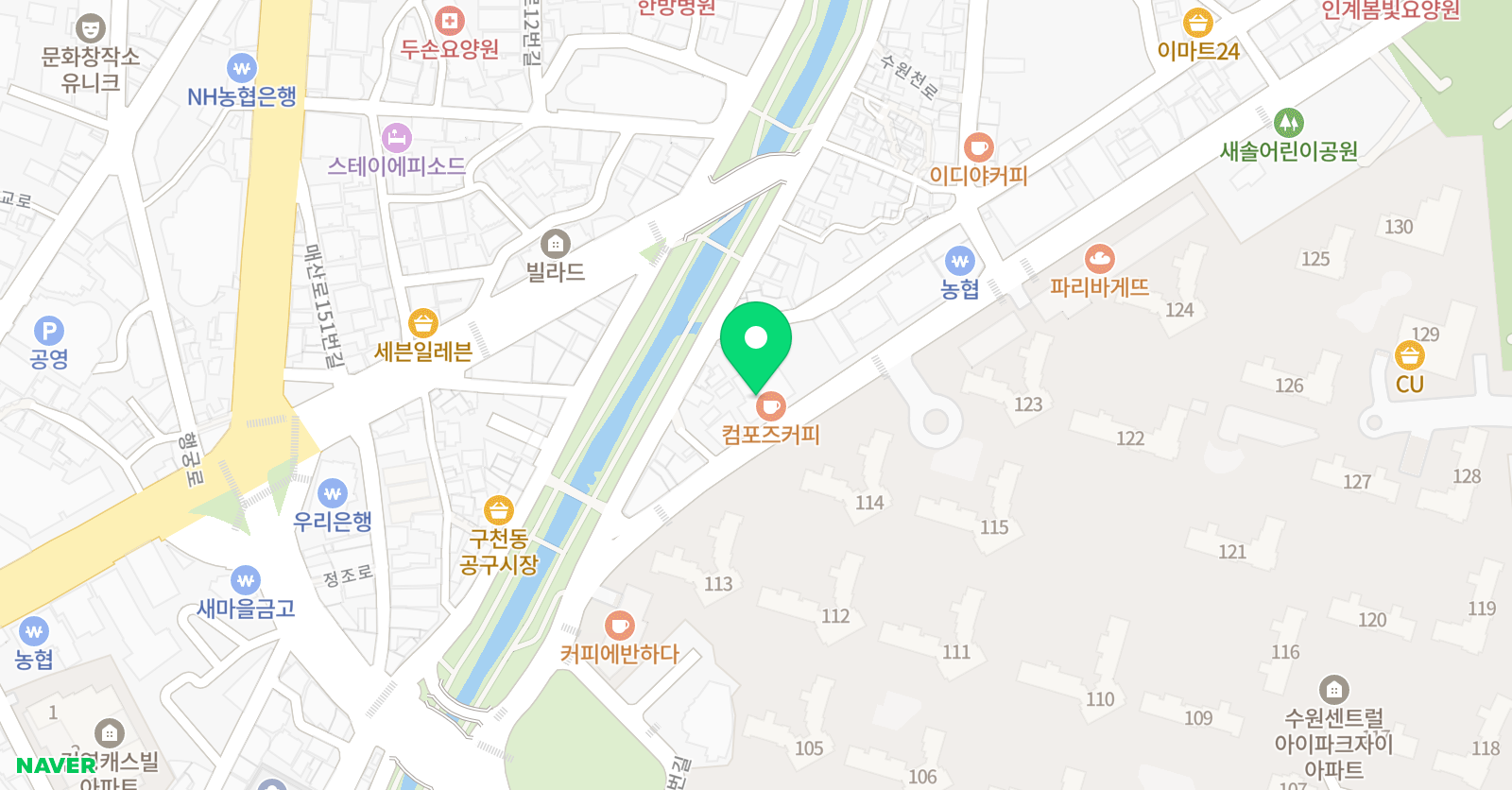 시매쓰 수학학원 팔달센터 위치