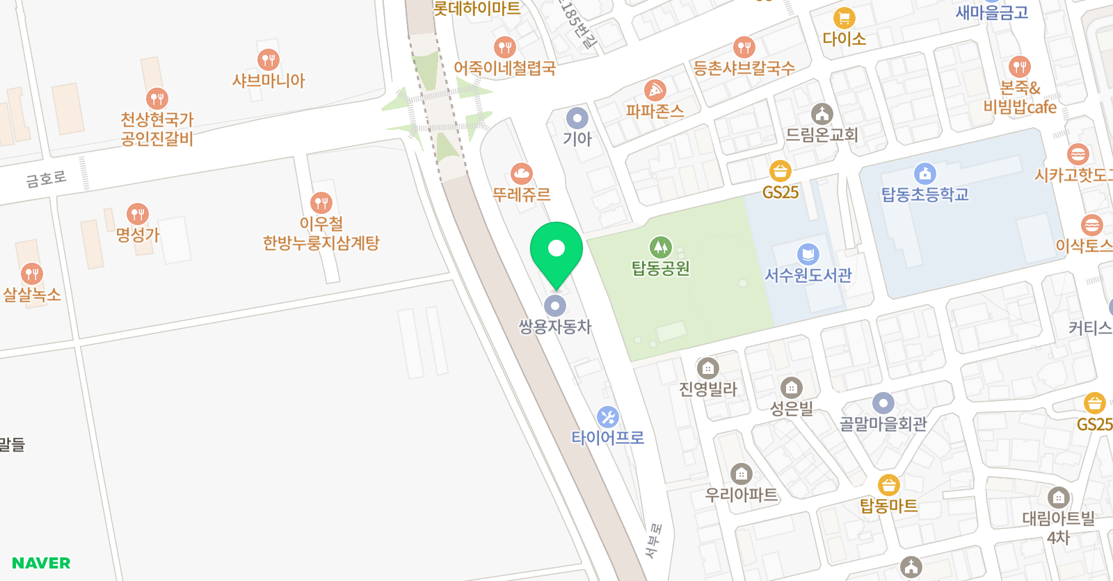 미라클베이스볼아카데미 위치