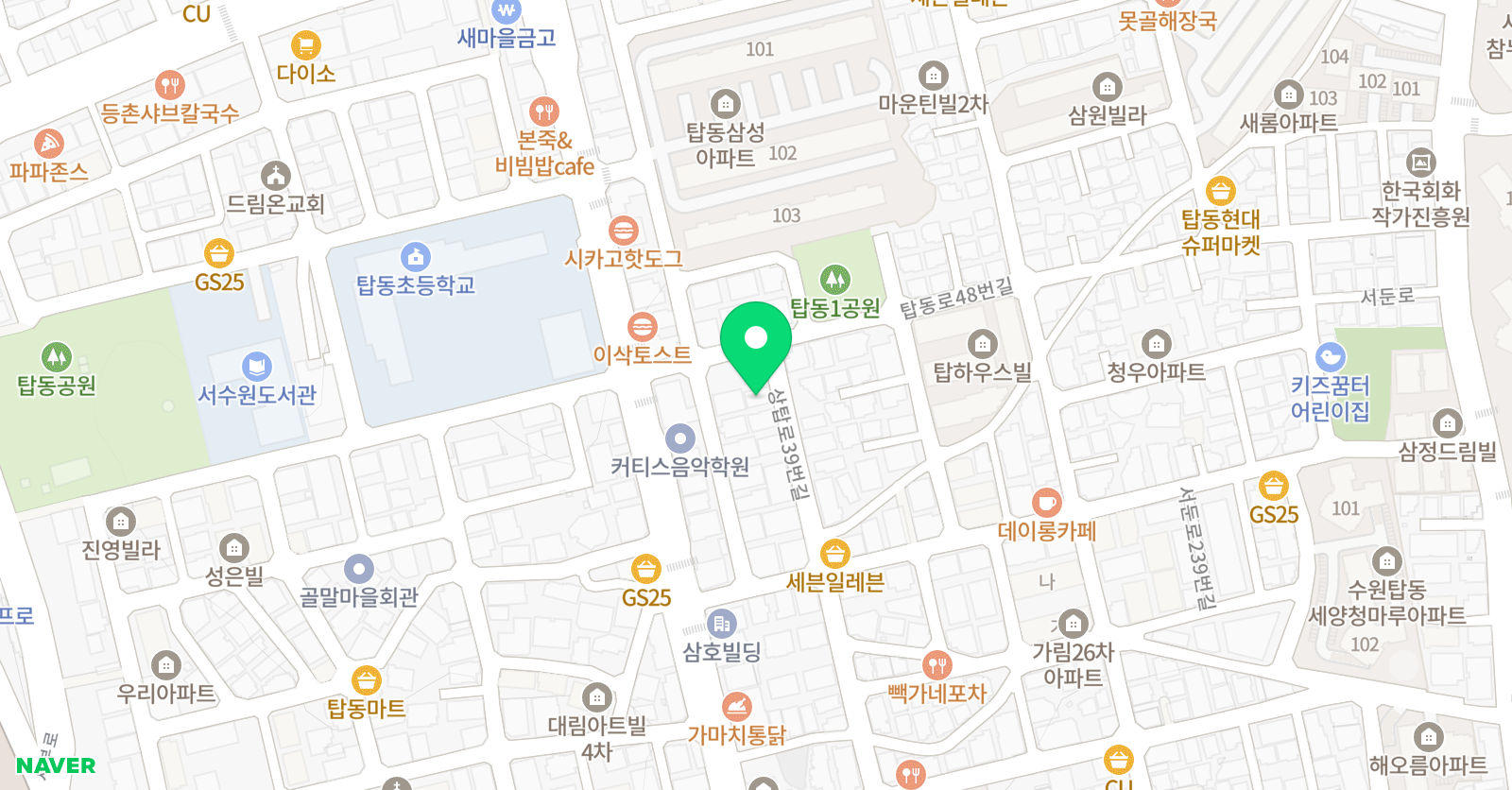 하늘소리 피아노 위치