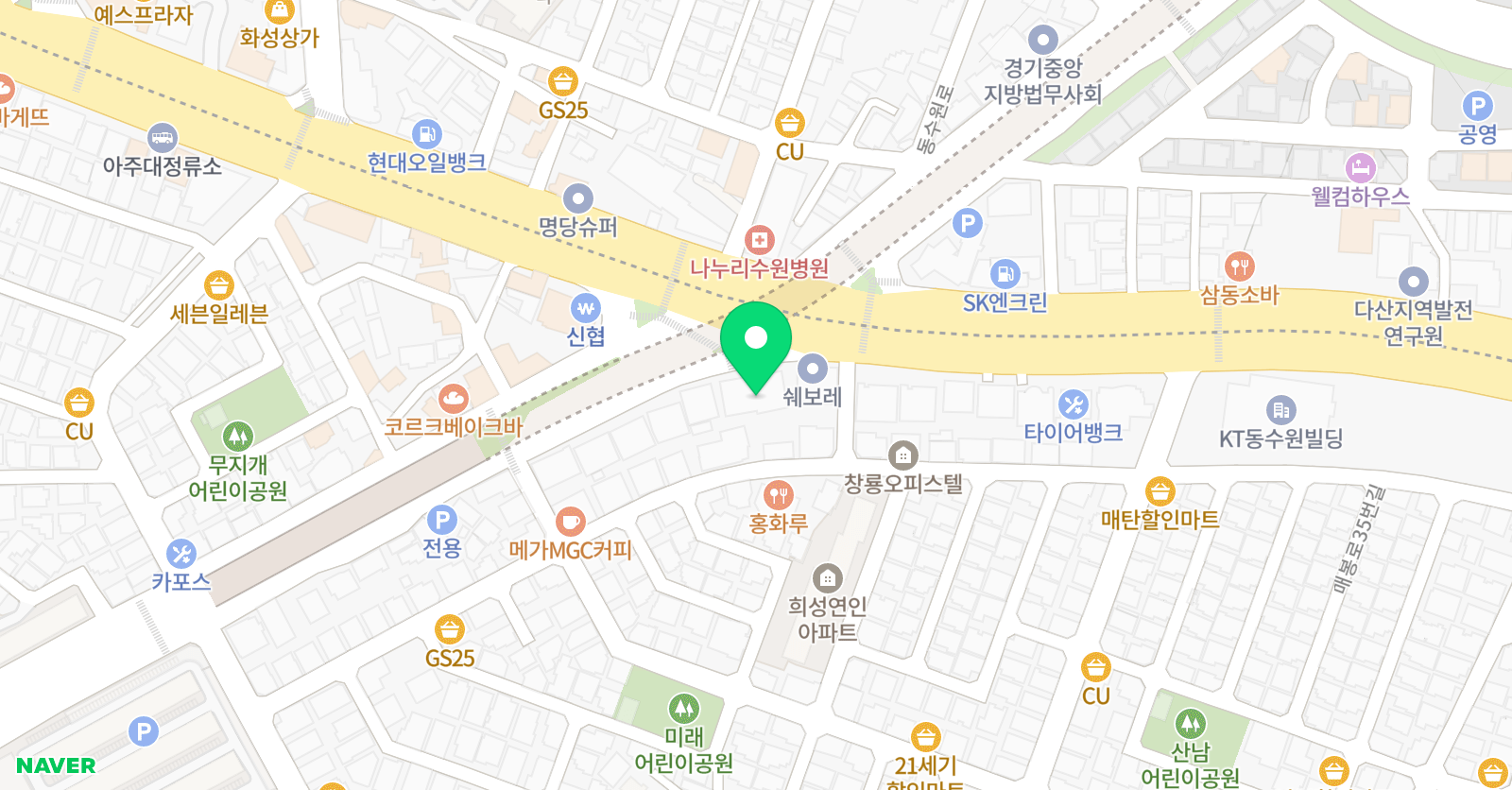 KHH 체대입시 태권도 위치
