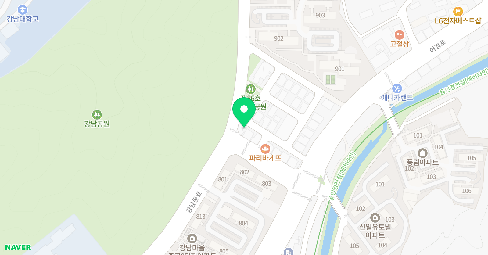 빨간펜 수학의달인 강남마을점 위치