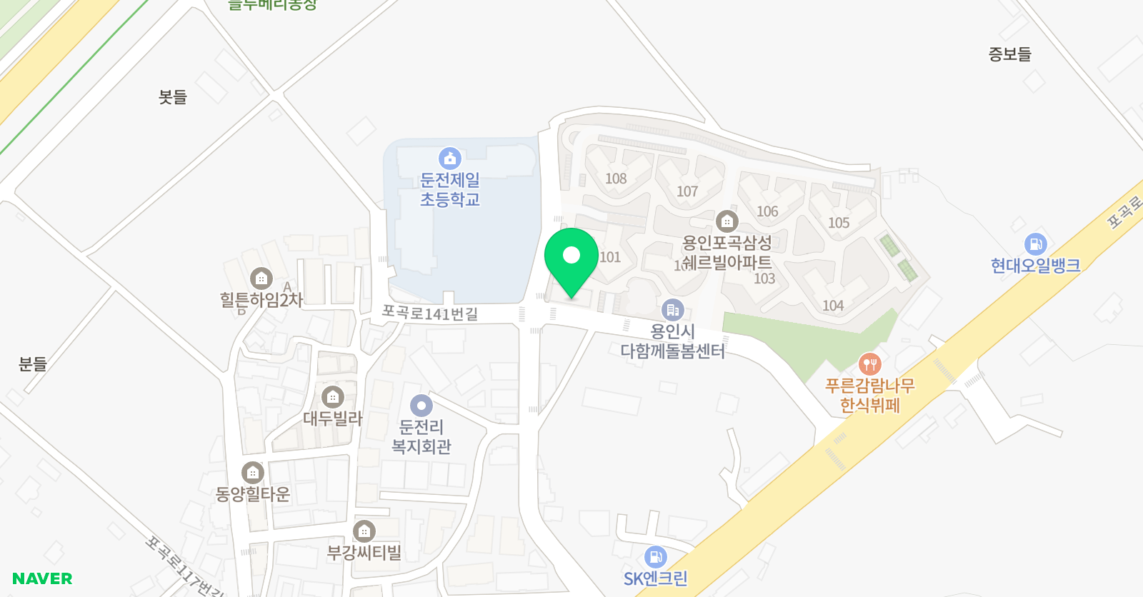 행복한동행KTI용인대제일태권도장 위치