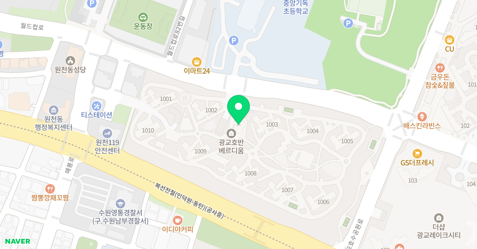 국가대표 광교 인성 태권도장 위치