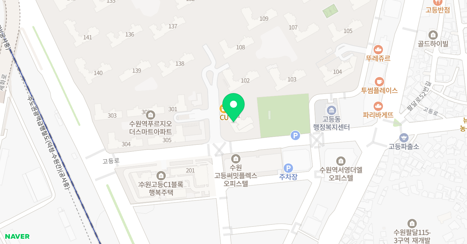 플레이팩토 수원역푸르지오자이 위치