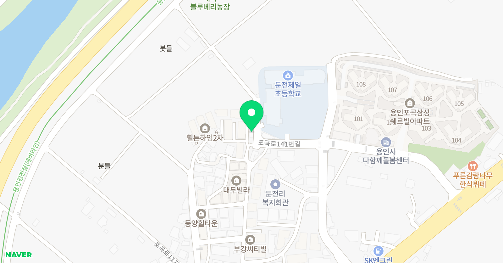 푸르넷 공부방 둔전제일점 위치