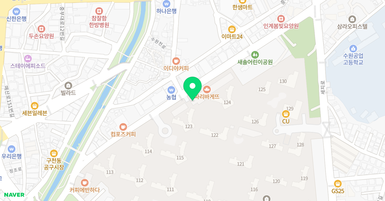 브릭스톤 영어학원 수원센트럴캠퍼스 위치
