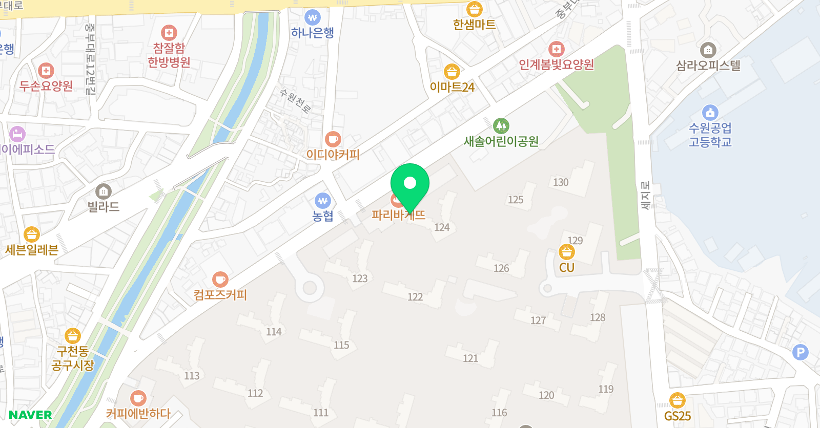 그림아트스튜디오 미술학원 수원센트럴원 위치